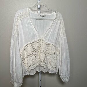 Zara Cotton/linen top size XL